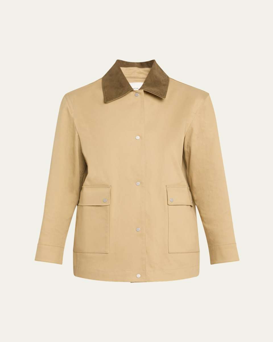 Suede Collar Utility Jacket